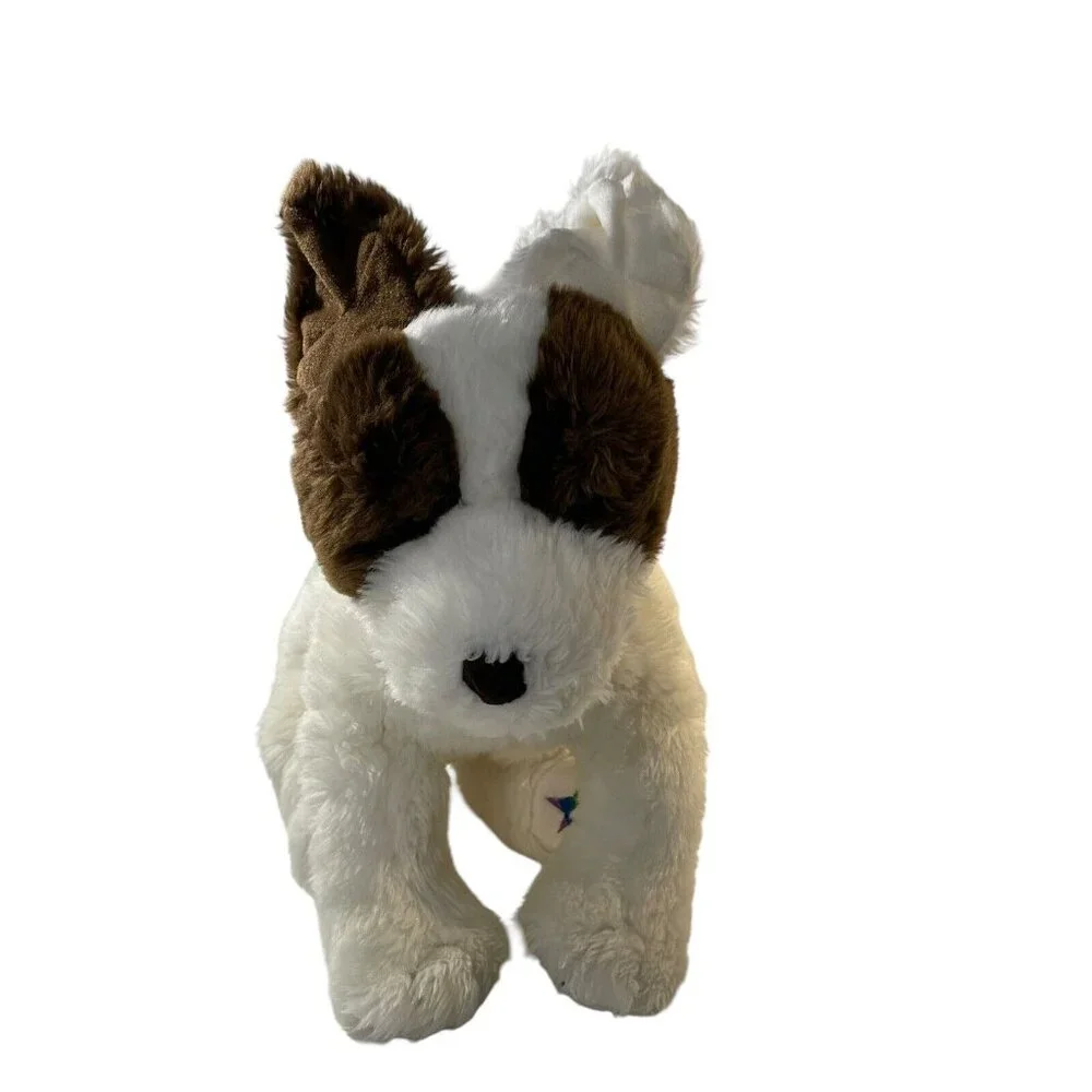 Plush Noah's Ark‎ Animal Workshop Puppy Dog 15” White Brown Stuffed Animal
